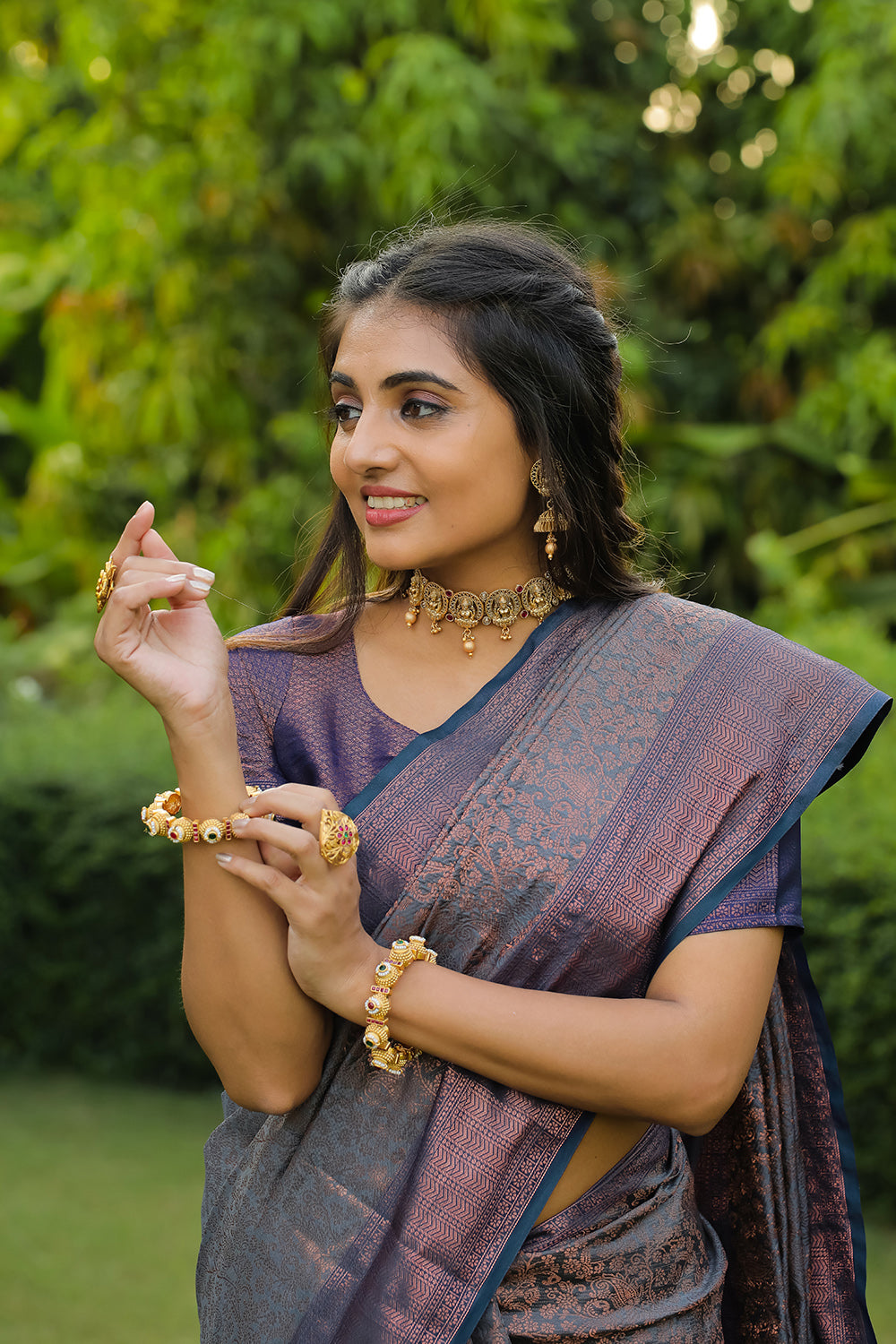 PURE BANARASHI SILK SAREE WITH GREY COLOR VK2