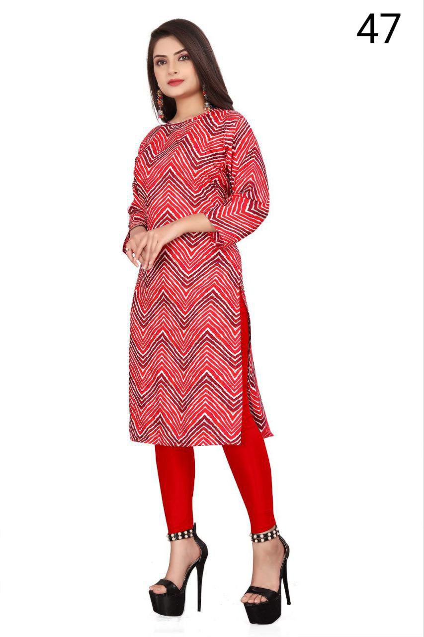 New Printed Creap Kurti Design BS 47
