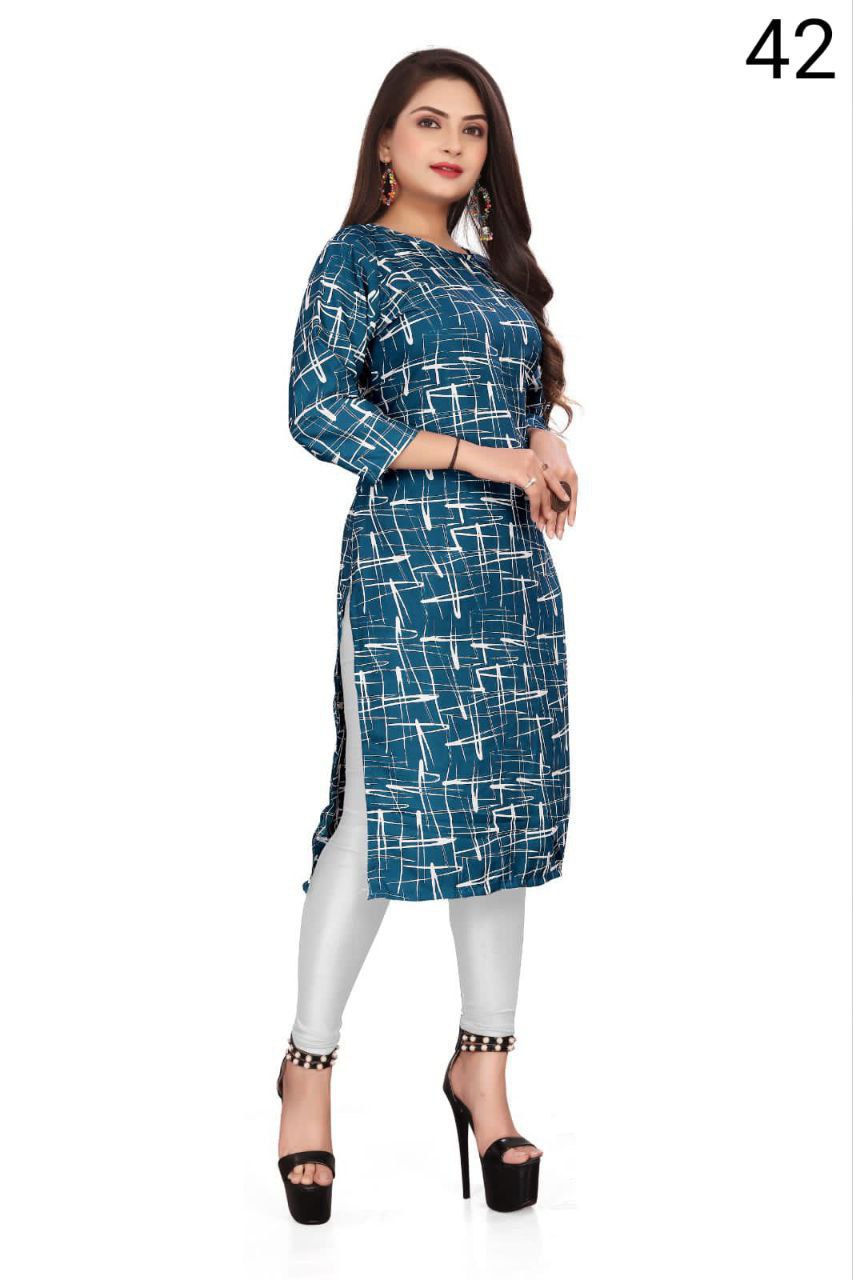 New Printed Creap Kurti Design BS 42